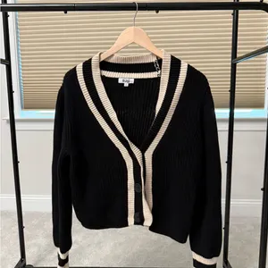 Black and White Varsity Cardigan thumbnail 5