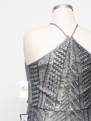 Alex & Eve by Alex Evenings - Sequin Halter Gown thumbnail 12