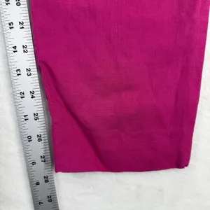Theory Magenta Pink Linen Blend Pleated High Rise Tapered Trousers Size‎ 4 thumbnail 5