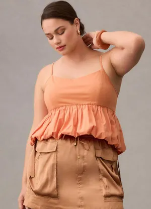 Maeve Ruffled Bubble-Hem Cropped Tank | Size XL thumbnail 1