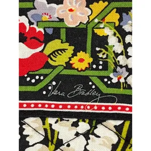 Vera Bradley Floral Quilted Hobo Bag Purse Zip‎ Top Colorful thumbnail 9