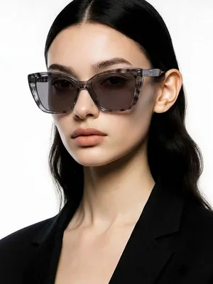 Transparent Gray Cat-Eye Sunglasses - Women thumbnail 1