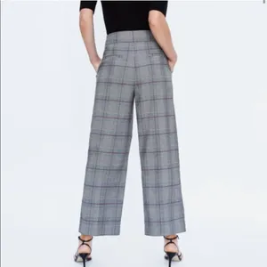 ZARA Grey Plaid wide leg culottes Size XS thumbnail 9