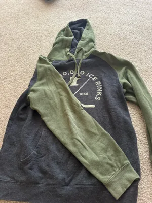 black and green label of 10,000 ice rinks hooded sweatshirt thumbnail 2