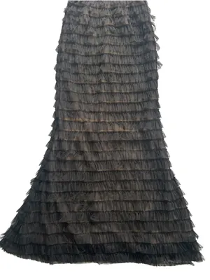 Dress the Population Grace Dress Mermaid Gown Black Nude Size S Black Tie Formal thumbnail 6
