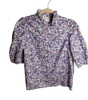 Tuckernuck x Hyacinth House Blush Floral Florence Blouse Pink Multi S NWT thumbnail 1