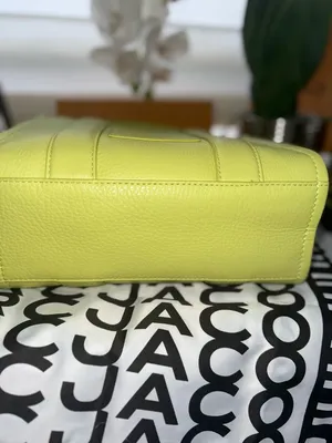 Marc Jacobs RARE Neon Lime Pebbled Leather Tote thumbnail 3