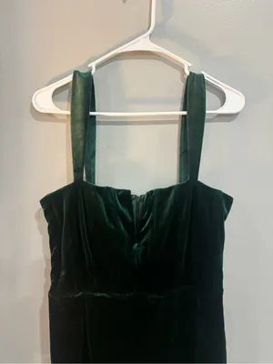 Lulus Women Pristine Luxury Emerald Green Velvet Bustier Maxi Dress L thumbnail 7