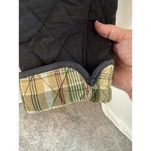 L.L. Bean Quilted Jacket Womens Medium Black Water Resistant Collared Button Up thumbnail 4