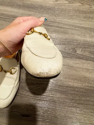 Gucci Princetown Horsebit Slipper Loafer in White Size 37.5 (7.5) thumbnail 3