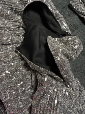 Do + Be silver sequin dress with black undershirt Size S #party #glamour thumbnail 4