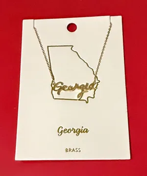 NWT Georgia State Necklace Gold thumbnail 1
