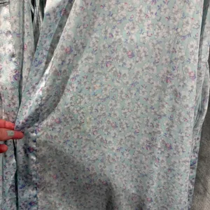 Vintage St Michael Floral Wrap Robe Short Sleeve Waist Belt Size 8/10 thumbnail 13