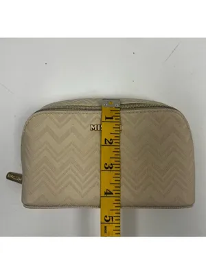 Missoni for delta Cream Chevron gold Logo Cosmetic Case vacation thumbnail 3