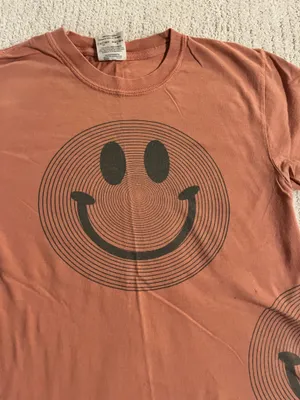 Comfort Colors Smiley Face T-Shirt thumbnail 2