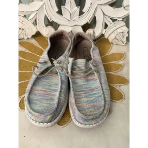 Hey‎ Dude Wendy Sox Aurora White Rainbow Knit Slip On Loafers Womens 9 121923214 thumbnail 2