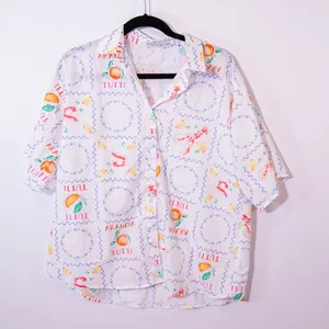Petal + Pup Hampton Lobster Lemon Summer Print Pattern Short Sleeve Button Shirt thumbnail 1