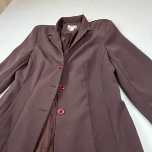 Koret Blazer Women Size 10 Brown 3-Button‎ Structured Office Professional thumbnail 2