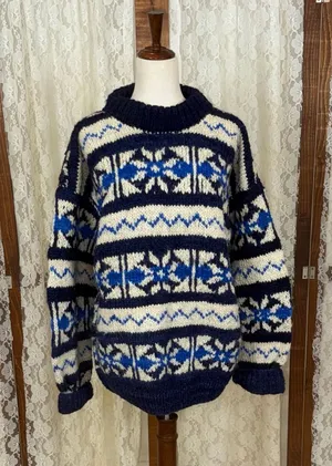Awesome Vintage 1980s Indian Weavings Ecuadorian Wool Sweater thumbnail 1