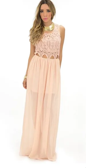 🦄L’ATISTE CROCHET CHIFFON DRESS, Medium thumbnail 1