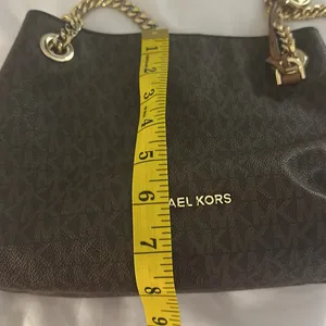 Michael Kors mini Dark Brown Shoulder Bag with Gold Chain thumbnail 3