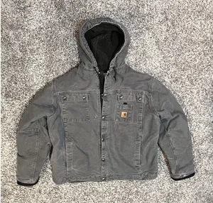CARHARTT SANDSTONE HOODED MULTI-POCKET JACKET/SHERPA LINED Size XL thumbnail 1