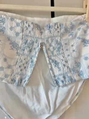 Reformation Dillon Blue and White Top Size XS/0 (Runs Large) - Like New thumbnail 6