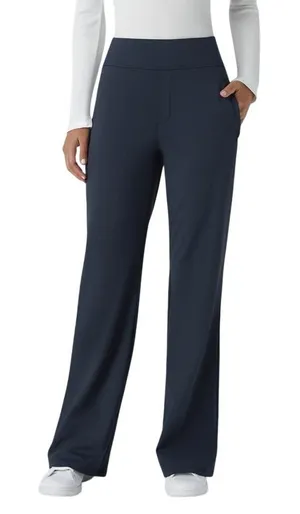 NWT Halara Flex High Waisted Pocket Work Flare Pants Navy Blue Size XLP thumbnail 1