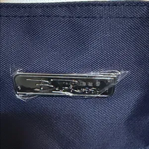 Deep Navy Canvas Everyday Tote with Front Zip Pocket Blue thumbnail 2