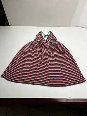ZARA Multicolored Stripe Knit Mini Dress Medium Stretch Womens Medium thumbnail 3