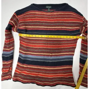 LRL Ralph Lauren Linen Wool Blend Sweater Top XL Aztec Serape Boho Indie Vintag thumbnail 3