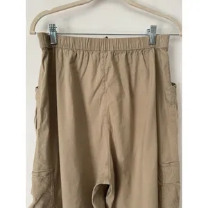 Athleta Khaki Linen Blend Pull On Cargo Pants Women’s Size Small thumbnail 5