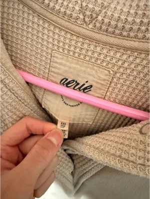 Aerie Getaway Quarter Snap Sweatshirt thumbnail 3