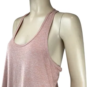 Beyond Yoga Tank Top Medium Double Up Racer Tank‎ Pink Heathered thumbnail 6