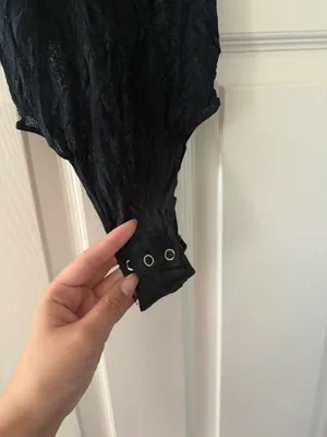 Sheer Black Lace Bodysuit thumbnail 5