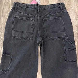 Edikted Ayla Low Rise Wide Leg Carpenter Jeans black wide leg medium thumbnail 8