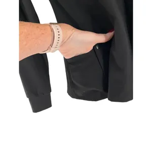 Vince Camuto Womens Black Scrub Jacket & Top Set XS Polyester/Spandex Blend thumbnail 12