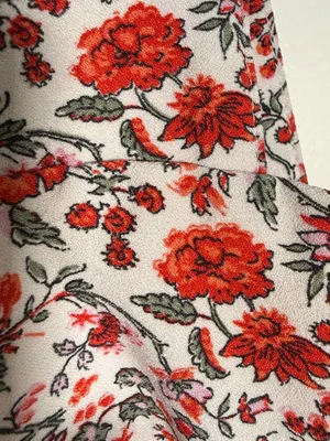Abercrombie & Fitch Red Floral Cropped Tank Top XS Festival Summer Casual thumbnail 2