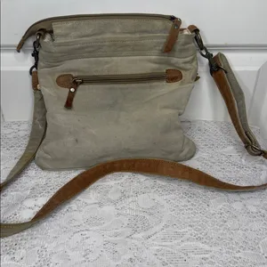 Myra bag leather and fur Crossbody Shoulder Bag purse thumbnail 4