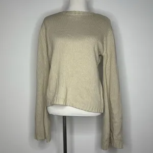 Tobi- Cream Knit Sweater with Wide Sleeves thumbnail 2