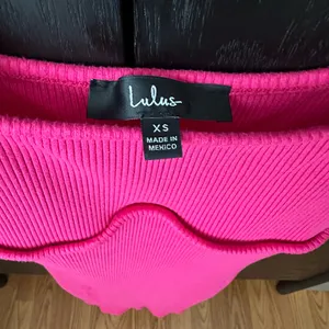 Lulu’s Hot Pink Ribbed Knit Mini Dress thumbnail 6