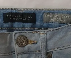 Aeropostale High Waisted Jegging Jean Size 0 Light Wash thumbnail 3