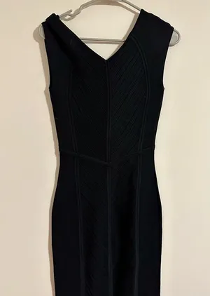 Diane Von Furstenberg Black bodycon sleeveless dress bandage thumbnail 6