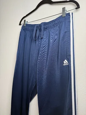 Adidas Navy Blue Track Pants thumbnail 1