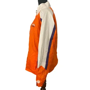 Clemson‎ Tigers Full Zip Jacket Women's XL Orange White Purple Lined Windbreaker thumbnail 5