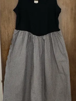 a new day Black Tank with Black-and-White Gingham Midi dress, size XL pinups thumbnail 13