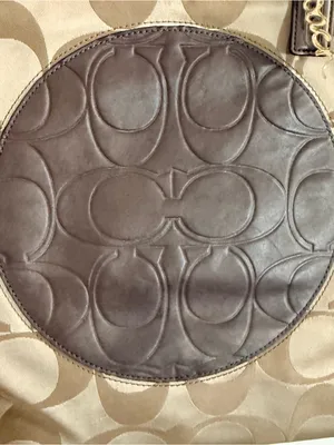 Coach Tan and Brown Signature Tote with Leather Trim thumbnail 3