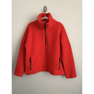 J.Crew Polartec Red Half Zip Sherpa Fleece Pullover Jacket Cozy Gorpcore XL thumbnail 3
