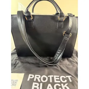 NWT CISE Tote Bag Black Vegan Leather Protect Black People Handbag with Strap thumbnail 4