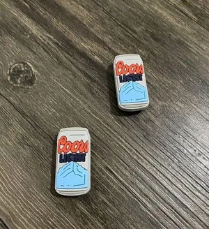 Coors Light Beer Charm For Crocs Shoe Charms Bracelet Wristband - 2 Pieces thumbnail 1